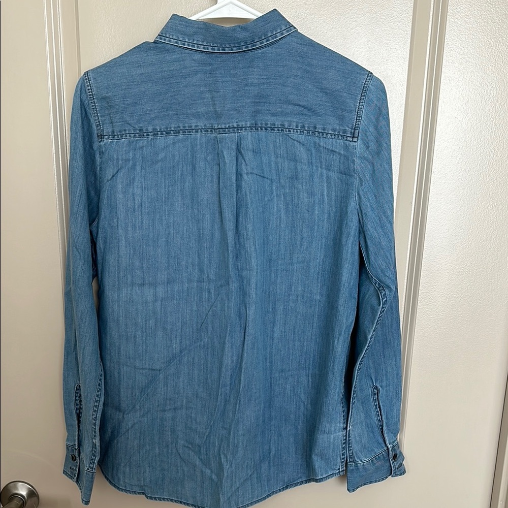 Express Blue Button Down Shirt - image 3